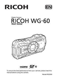 Ricoh WG 60 manual. Camera Instructions.